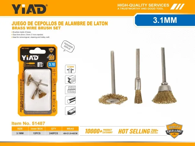 BRASS WIRE BRUSH SET 51487