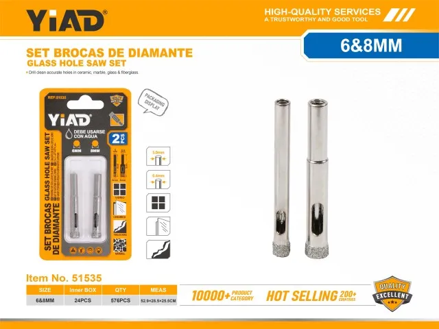 GLASS HOLE SAW SET 51535