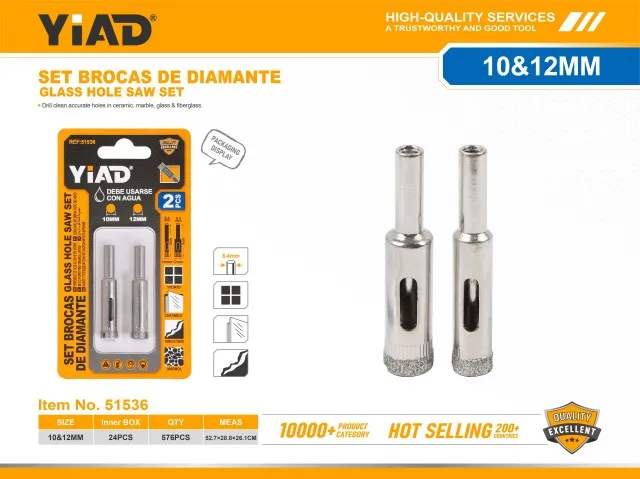 GLASS HOLE SAW SET 51536