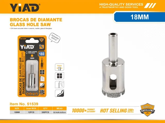GLASS HOLE SAW SET 51539