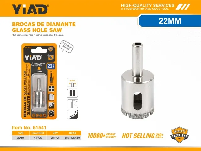 GLASS HOLE SAW SET 51541