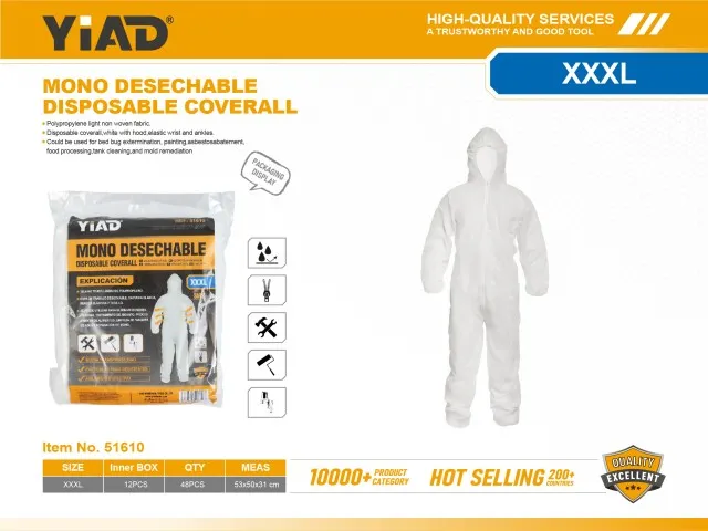 DISPOSABLE COVERALL 51610