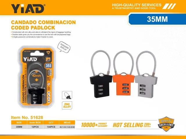 CODED PADLOCK 51628