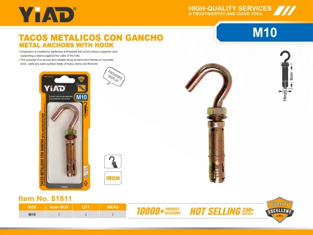 METAL ANCHORS WITH HOOK 51811
