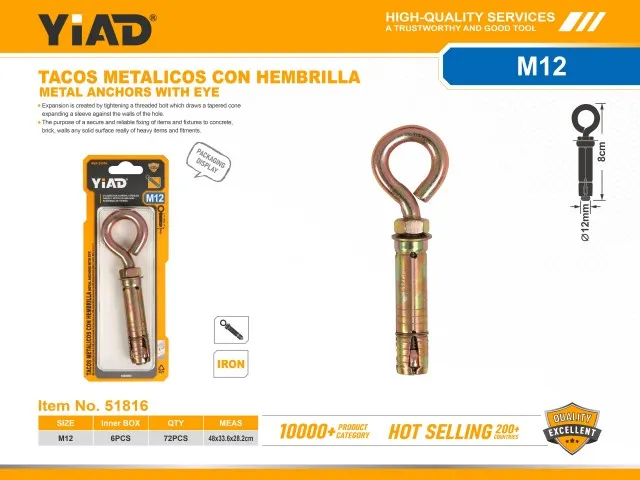 METAL ANCHORS WITH EYE 51816