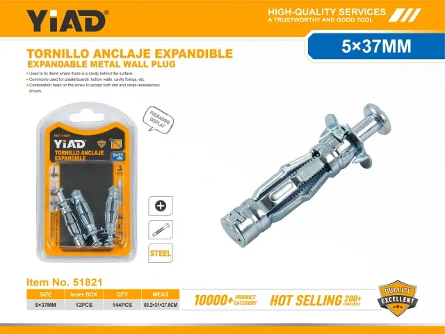 EXPANDABLE METAL WALL PLUG 51821