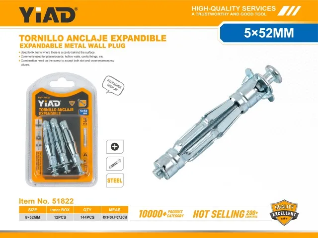 EXPANDABLE METAL WALL PLUG 51822