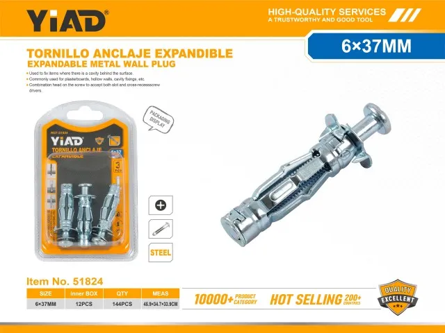 EXPANDABLE METAL WALL PLUG 51824