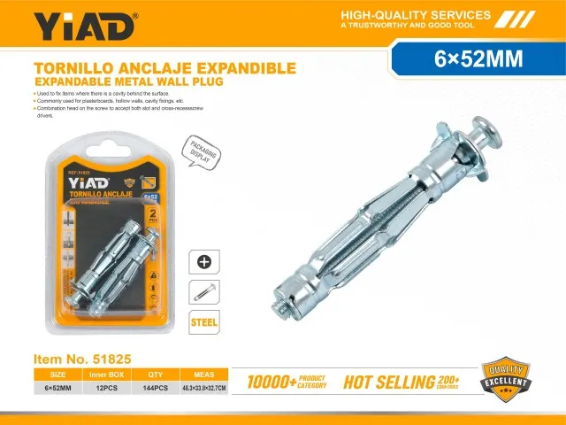 EXPANDABLE METAL WALL PLUG 51825