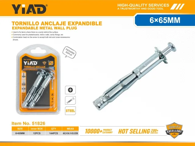 EXPANDABLE METAL WALL PLUG 51826