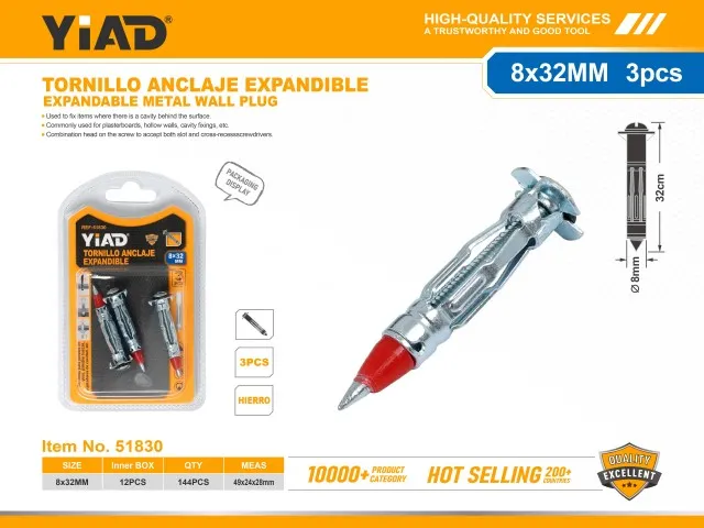 EXPANDABLE METAL WALL PLUG 51830