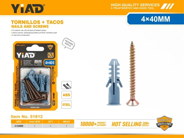 SCREWS+PLUGS 51912