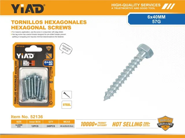 HEXAGONAL SCREWS 52136