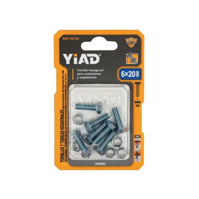 HEXAGONAL SCREWS+NUTS 52153