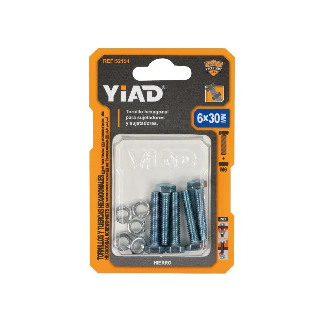 HEXAGONAL SCREWS+NUTS 52154