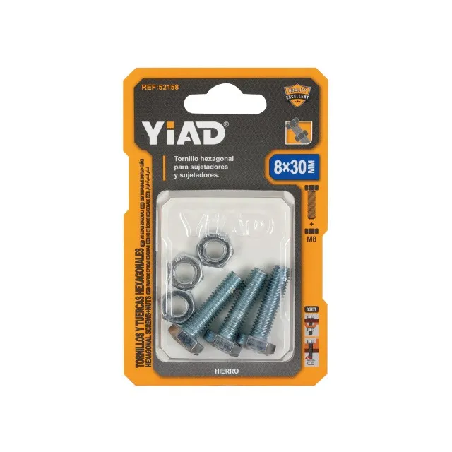 HEXAGONAL SCREWS+NUTS 52158