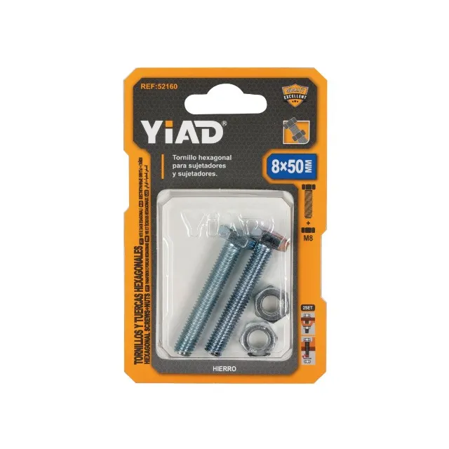 HEXAGONAL SCREWS+NUTS 52160
