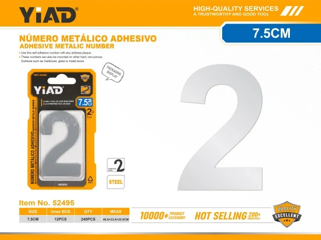 ADHESIVE METALIC NUMBER 52495