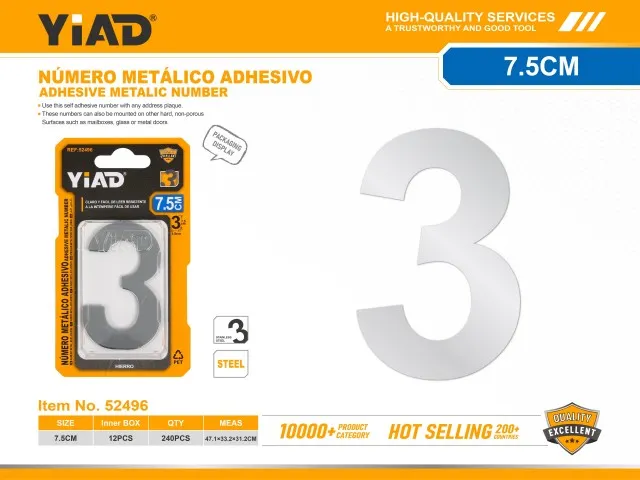 ADHESIVE METALIC NUMBER 52496
