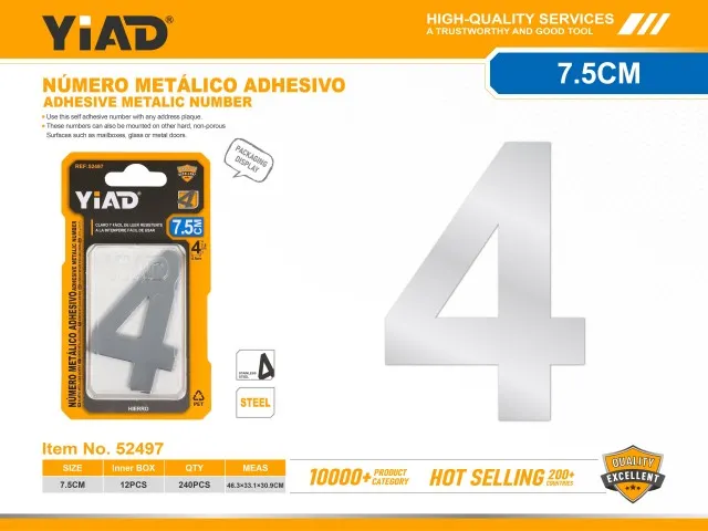 ADHESIVE METALIC NUMBER 52497