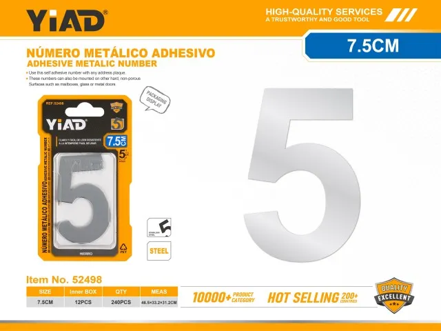 ADHESIVE METALIC NUMBER 52498