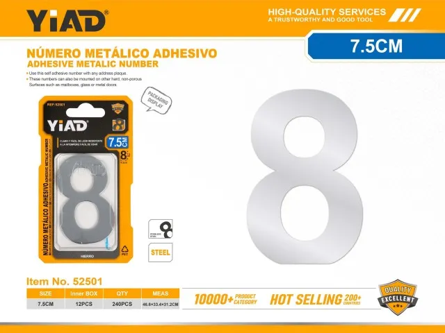 ADHESIVE METALIC NUMBER 52501