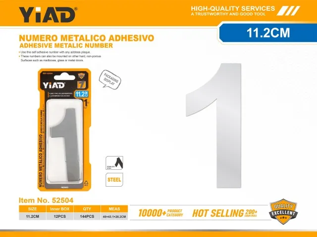 ADHESIVE METALIC NUMBER 52504