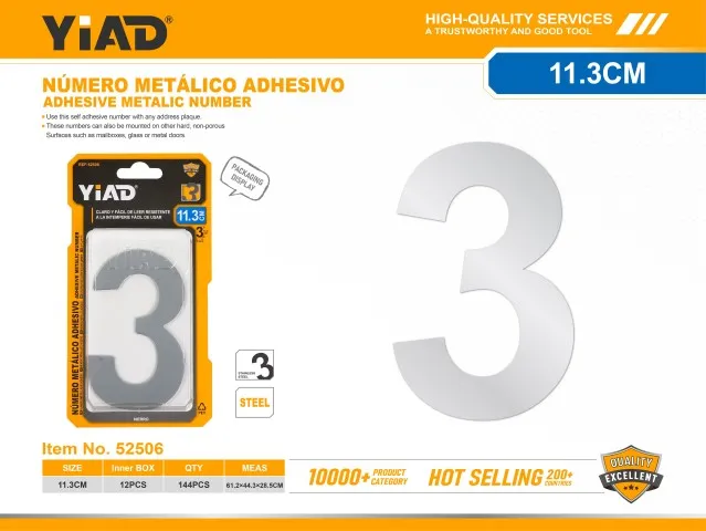 ADHESIVE METALIC NUMBER 52506