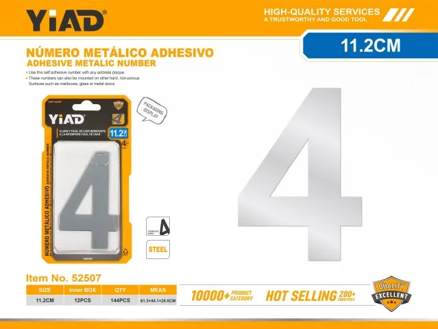 ADHESIVE METALIC NUMBER 52507