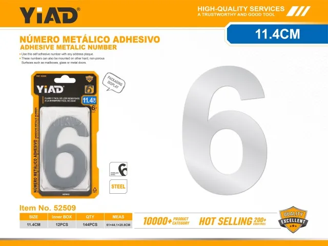 ADHESIVE METALIC NUMBER 52509