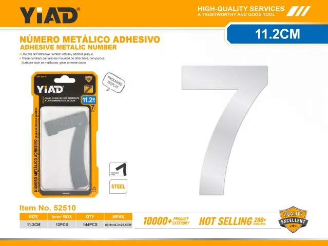 ADHESIVE METALIC NUMBER 52510