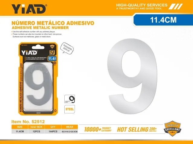 ADHESIVE METALIC NUMBER 52512