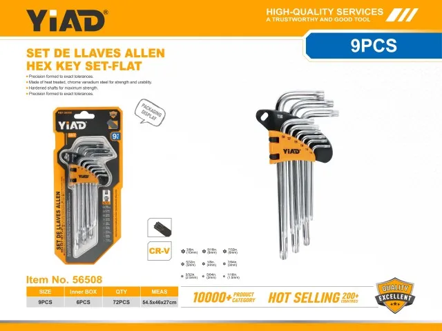 Hex Key Set-Flat 56508